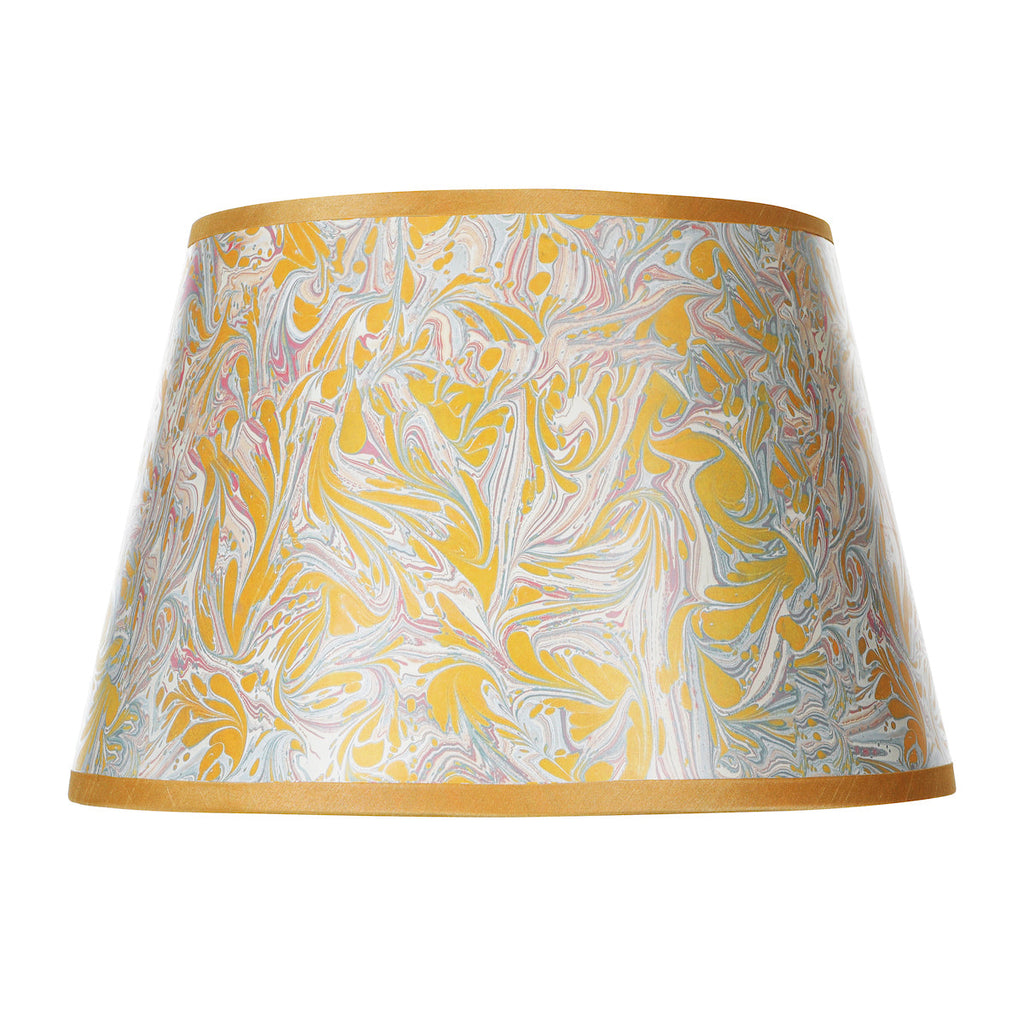 Dar Lighting -Frida Yellow Marble Pattern Tapered Drum Shade 26cm