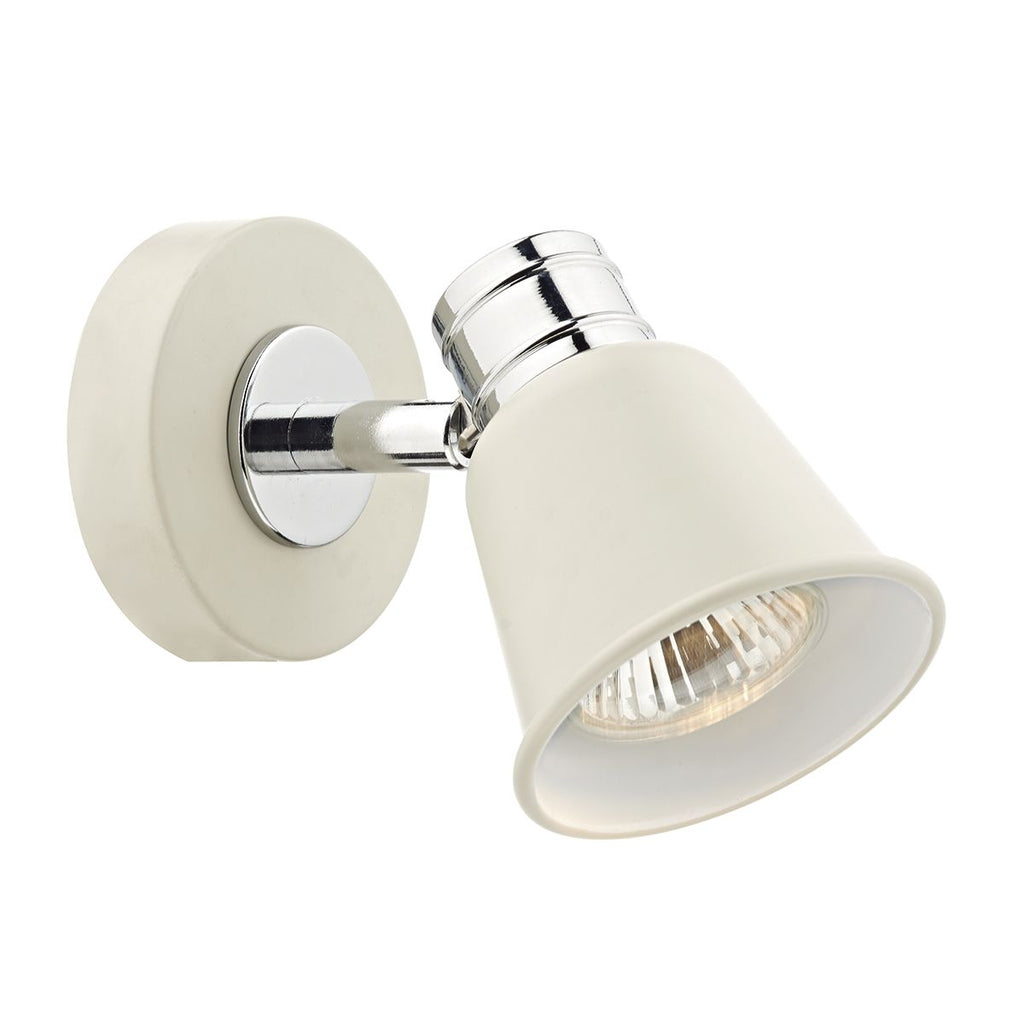 Fry Single Wall Light Cream by Dar Lighting