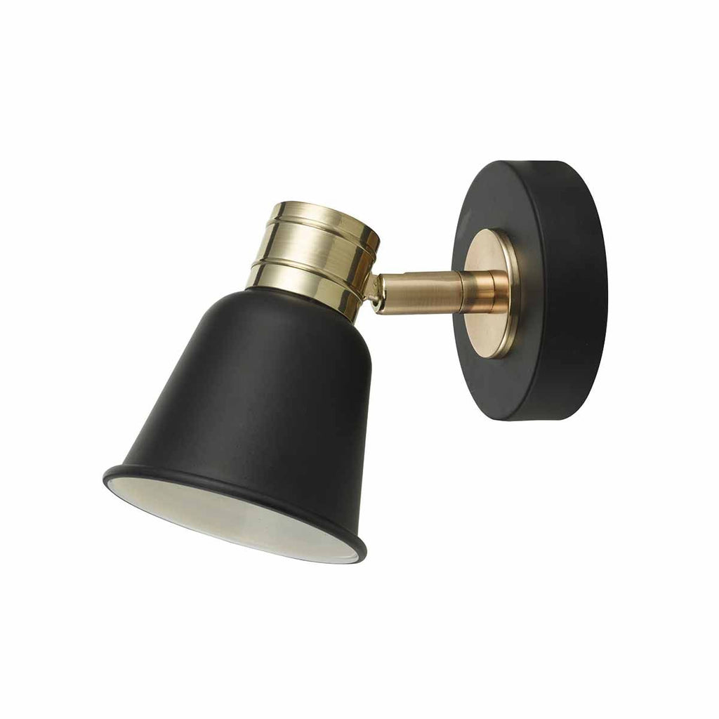 Fry 1lt Spotlight Black & Rose Gold by Dar Lighting