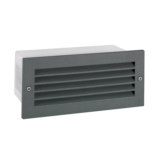 Grimstad LED Recessed Louvre Wall Light Graphite - Norlys