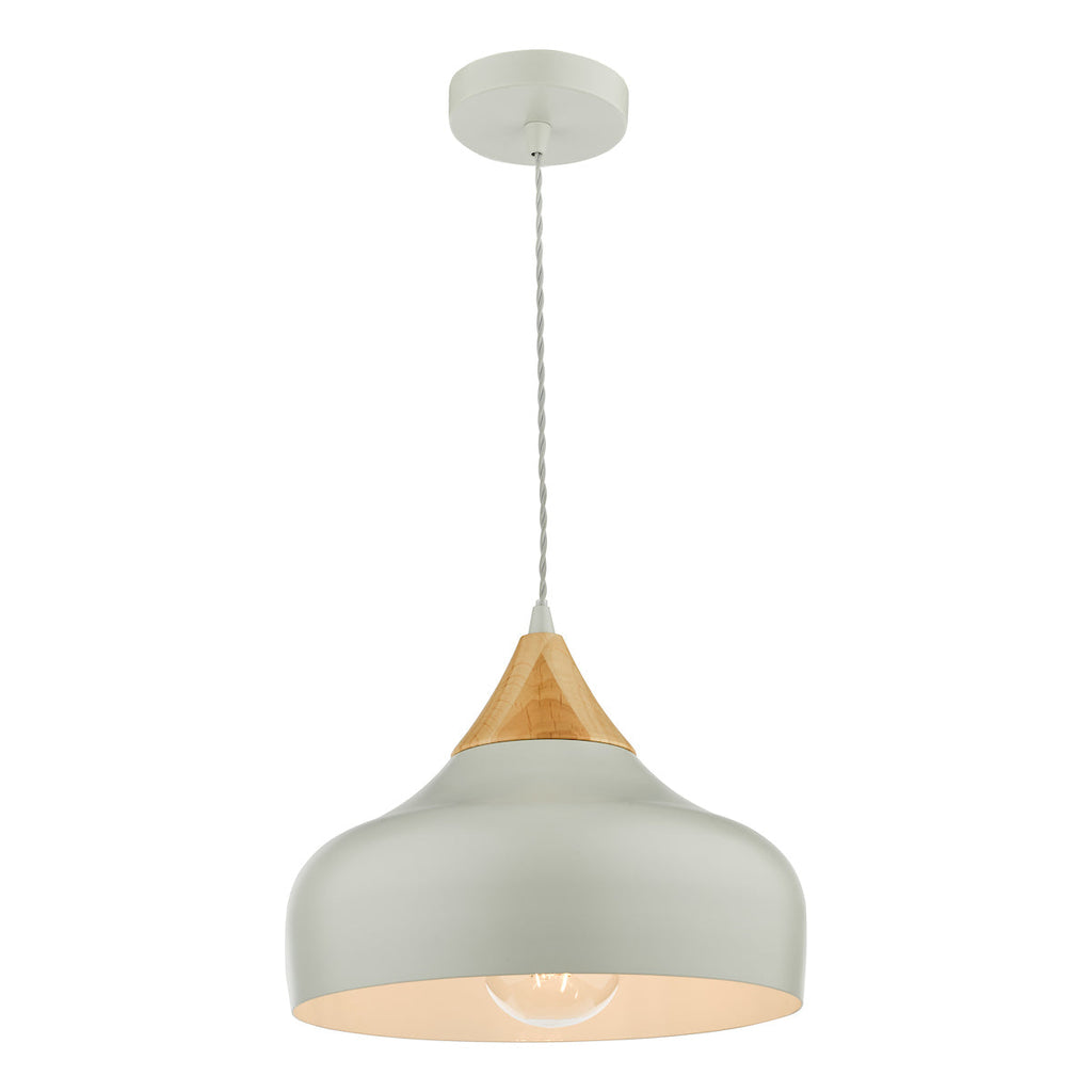 Gaucho 1 Light Pendant Grey by Dar Lighting