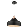Gaucho 1 Light Pendant Black & Copper by Dar Lighting