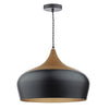 Gaucho 1 Light Pendant Black Large by Dar Lighting
