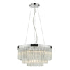 Giovana 5lt Pendant Polished Chrome & Clear Glass by Dar Lighting