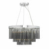 Giovana 5lt Pendant Polished Chrome & Smoked Glass by Dar Lighting