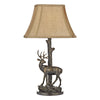 Gulliver Deer Table Lamp in Aged Brass complete with Shade by Dar Lighting