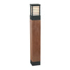 Halmstad 1 Light Large Wooden Bollard - Black - Norlys