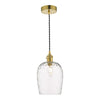 dar-lighting-hadano-1-light-pendant-natural-brass-with-dimpled-glass-shade