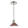 dar-lighting-Hadano-1-Light-Pendant-Antique-Chrome-With-Umber-Shade