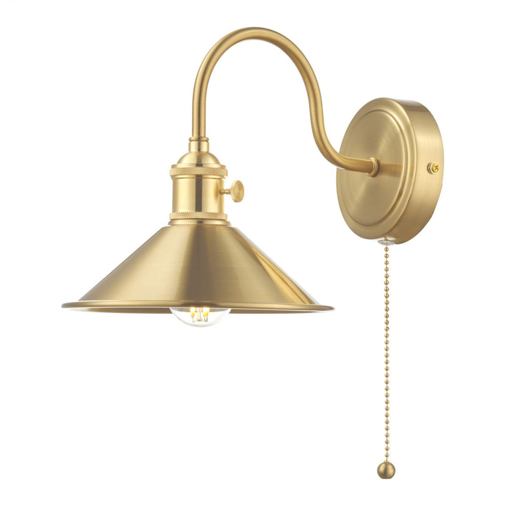 dar-lighting-hadano-1-light-wall-light-brass-with-brass-shade