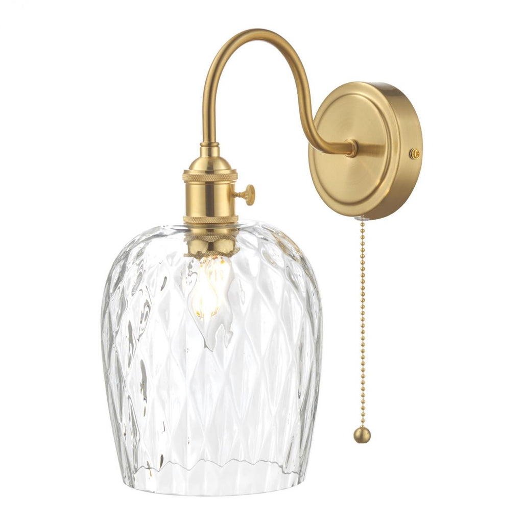 dar-lighting-hadano-1-light-wall-light-brass-with-dimpled-shade