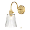 dar-lighting-hadano-1-light-wall-light-brass-with-ribbed-glass-shade