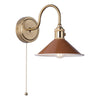 dar-lighting-Hadano-1-Light-Wall-Light-Brass-With-Umber-Metal-Shade