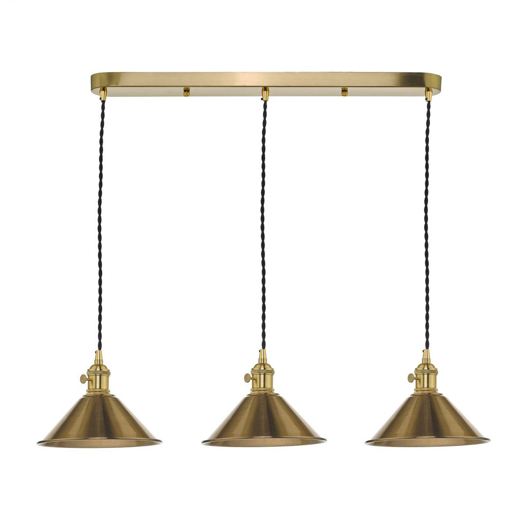 dar-lighting-hadano-3-light-suspension-natural-brass-with-brass-shades