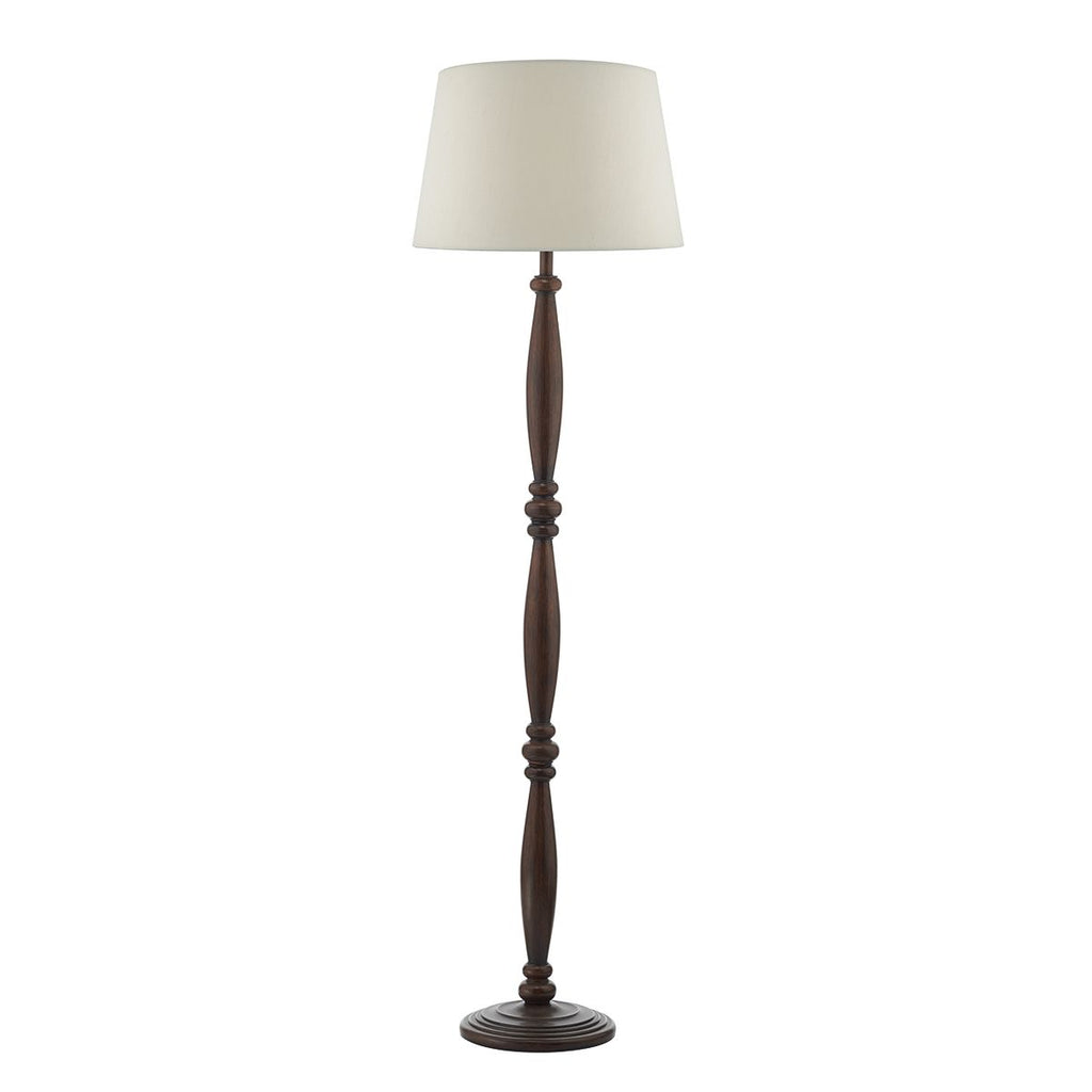 Hayward Floor Lamp Dark Wood Base Only by Dar Lighting