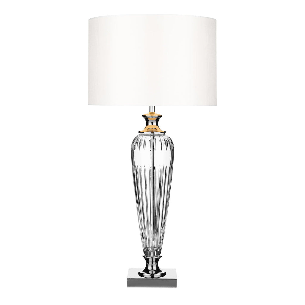 Hinton Table Lamp Crystal complete with Shade by Dar Lighting