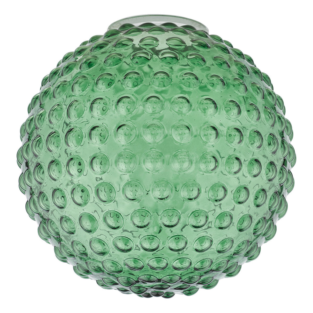 Dar Lighting - Hobnail Easy Fit Shade Green Glass 25cm