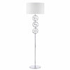 Innsbruck Floor Lamp Polished Chrome c/w Ivory Shade by Dar Lighting