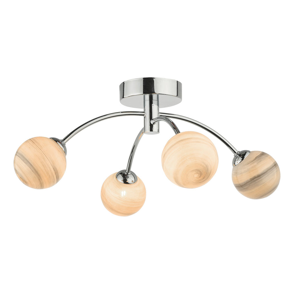 dar-lighting-izzy-4-light-semi-flush-polished-chrome-swirl-glass