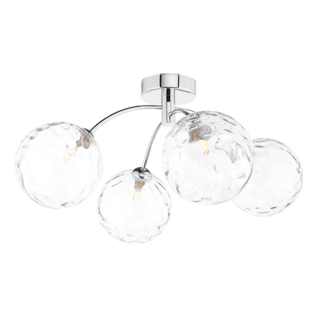 dar-lighting-Izzy-4-Light-Semi-Flush-Polished-Chrome-Clear-Dimpled-Glass