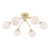 Dar Lighting - Izzy 6 Light Semi-Flush Polished Gold & Confetti Glass