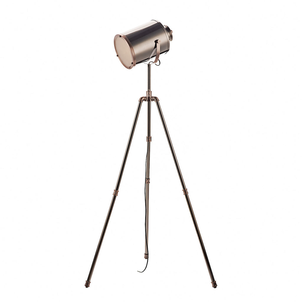 Dar Lighting -  Jake Task Floor Lamp Antique Silver And Copper
