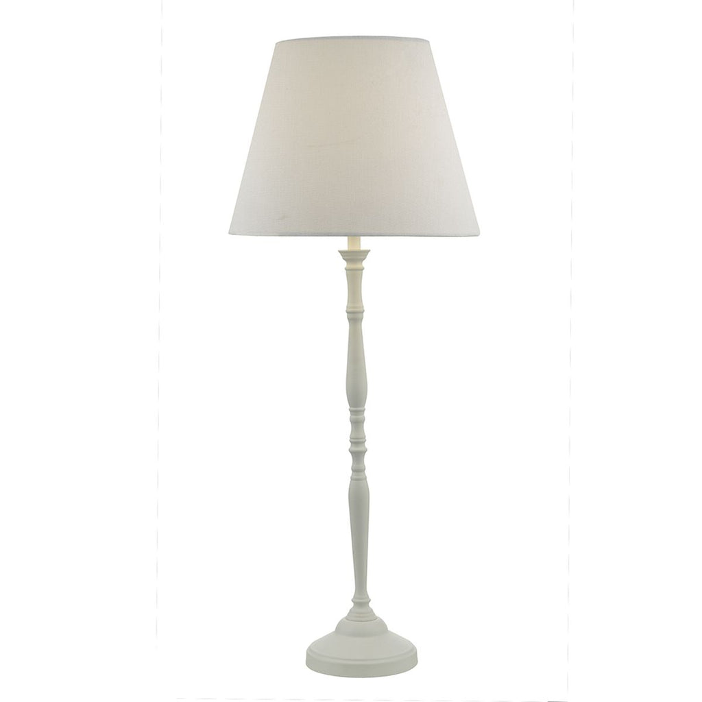 Joanna Table Lamp White complete with Shade by Dar Lighting