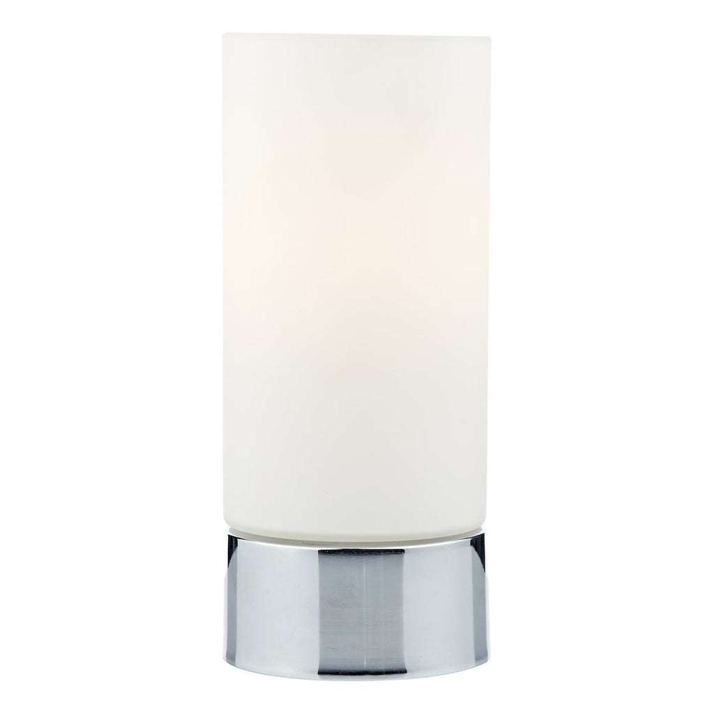 Dar Lighting - Jot Touch Table Lamp Polished Chrome Opal Glass