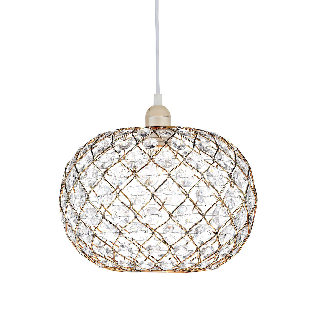 Dar Lighting - Juanita Easy Fit Pendant Gold Acrylic