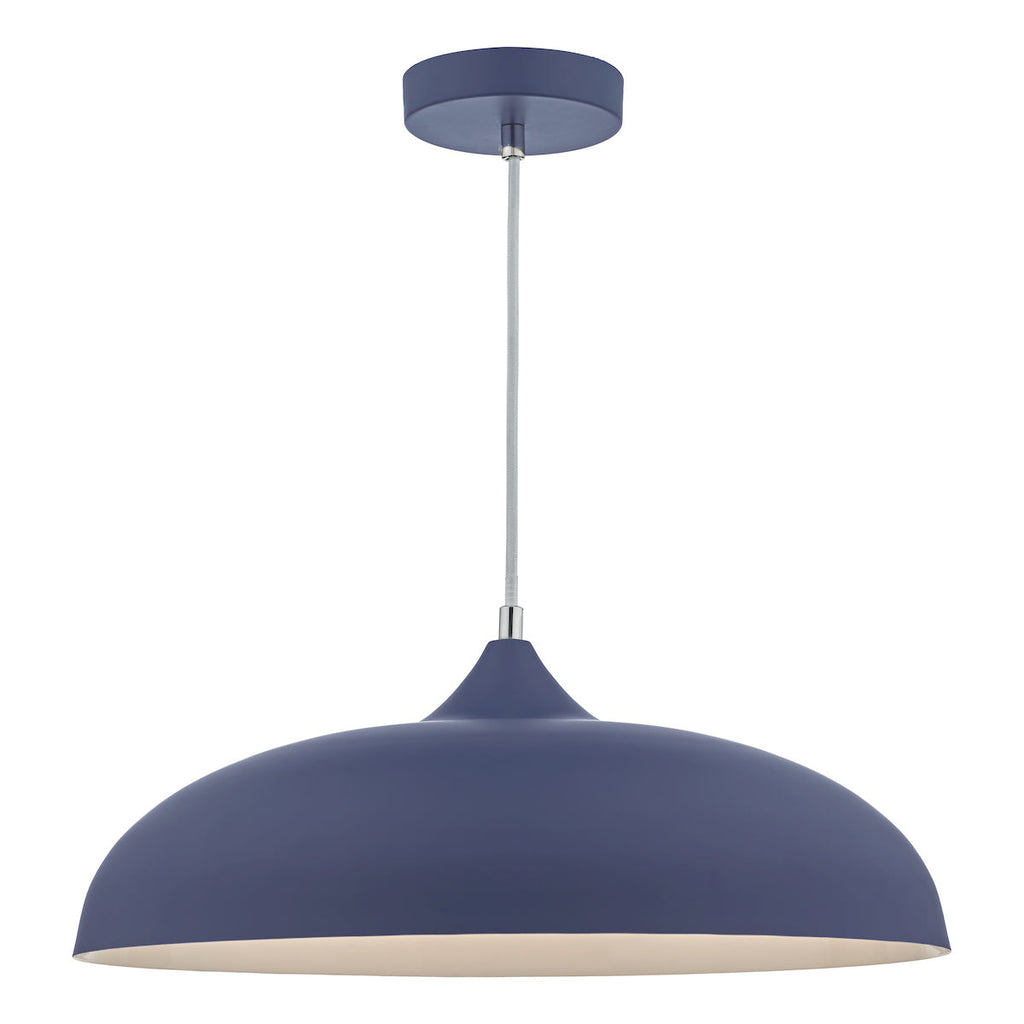 Dar Lighting - Kaelan Single Pendant Blue