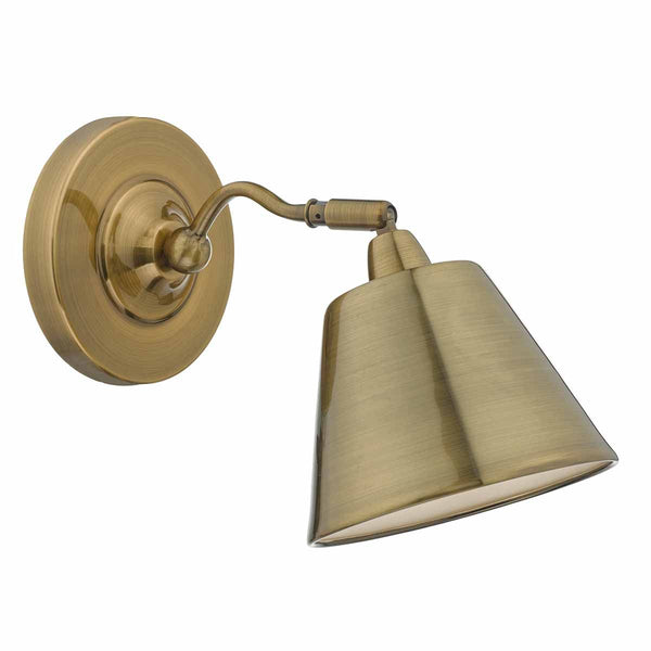 Kempten Wall Light Antique Brass by Dar Lighting