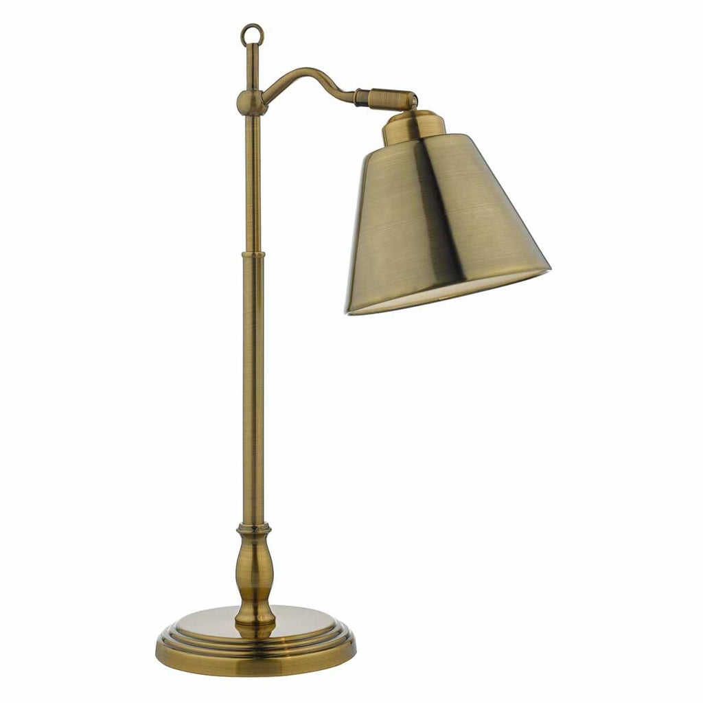Kempten Task Lamp Antique Brass by Dar Lighting