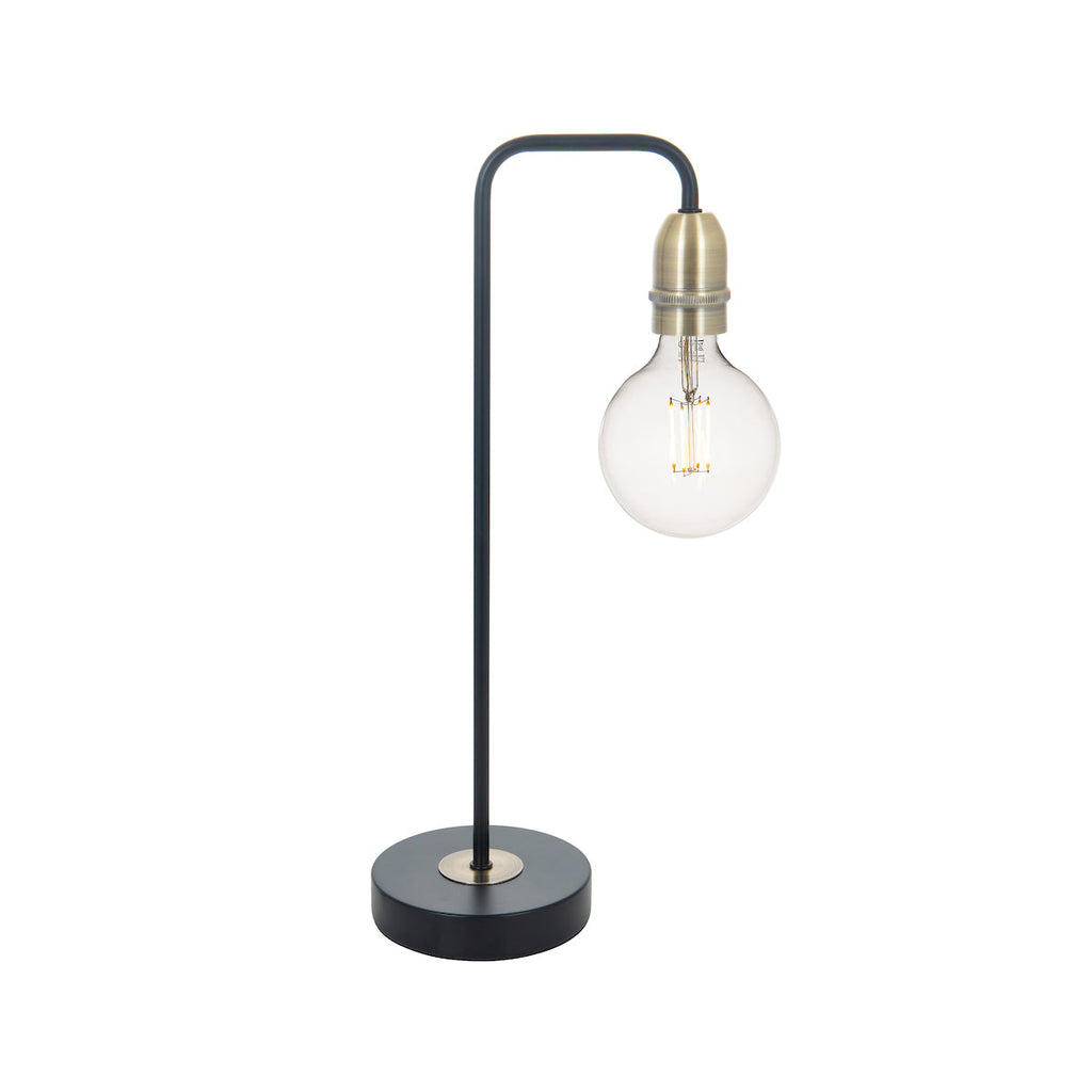 Dar Lighting - Hatton Table Lamp Antique Brass With Shade
