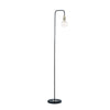 Dar Lighting -  Kiefer Floor Lamp Black & Antique Brass