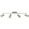 Loft 4 Light Low Energy Bar Satin Chrome/ Polished Chrome by Dar Lighting