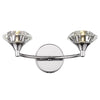 Luther Double Wall Light complete with Crystal Glass Polished Chrome by Dar Lighting