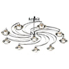 Luther 10 Light Semi Flush complete with Crystal Glass Polished Chrome by Dar Lighting