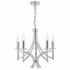 Lyon 5lt Pendant Polished Chrome & Crystal by Dar Lighting
