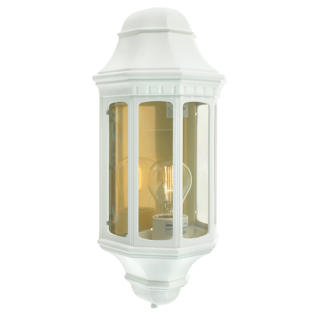 M8 1 Light Wall Lantern - White - Norlys