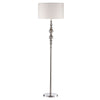 Madrid Floor Lamp Satin Chrome C/W Shade by Dar Lighting