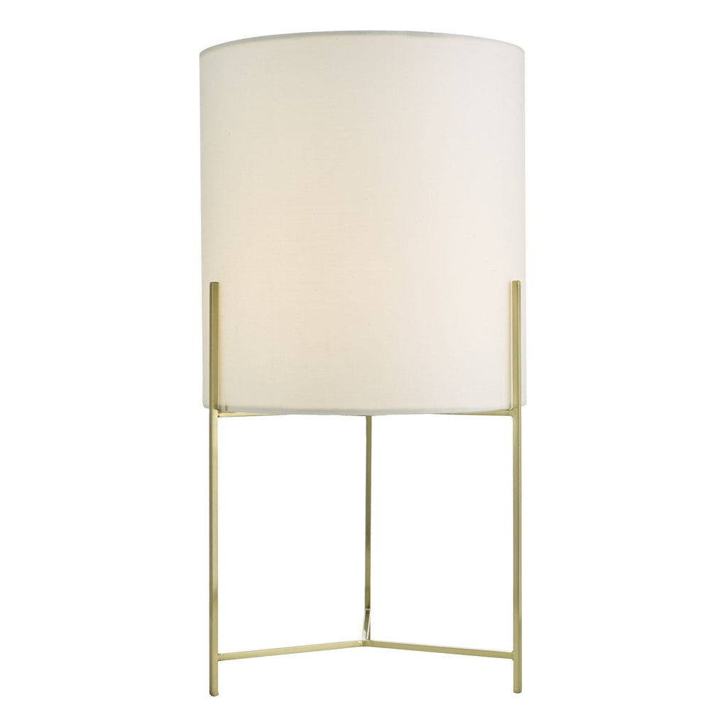 Michaela Table Lamp Satin Gold Cw Shd by Dar Lighting