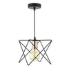 Midi 1 Light Pendant Matt Black & Bright Copper Detail by Dar Lighting