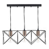 Midi 3 Light Bar Pendant Black by Dar Lighting