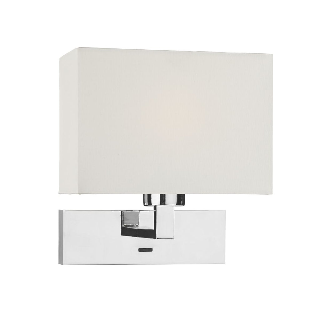 Modena Wall Light In Polished Chrome (Light Only) by Dar Lighting