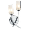 Morgan Double Wall Light Polished Chrome by Dar Lighting