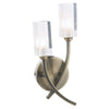 Morgan Double Wall Light Antique Brass by Dar Lighting