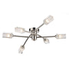 Morgan 6 Light Semi Flush Satin Chrome by Dar Lighting