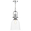 Nolan 1 Light Pendant Polished Chrome/ Clear by Dar Lighting