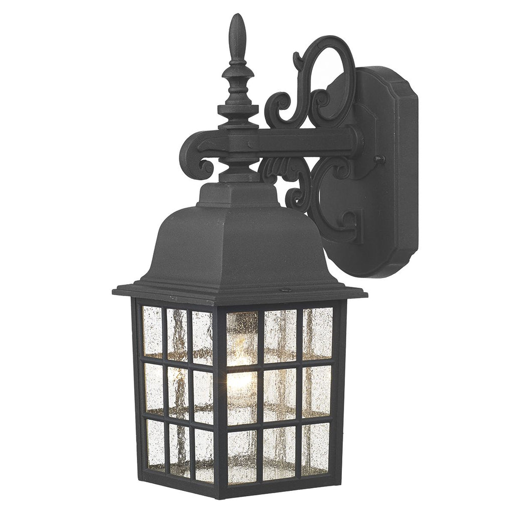 Norfolk Wall Light Downlight Black by Dar Lighting