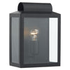 Notary Rectangle Wall Light Black IP44 by Dar Lighting